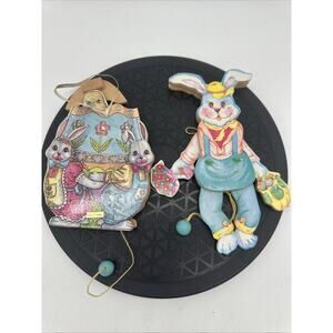 2 Vintage Easter Pull Toys